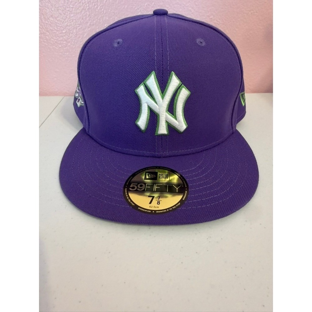 New Era 59FIFTY New York Yankees Purple Lime 2003 World Series Fitted Hat 7 7/8
